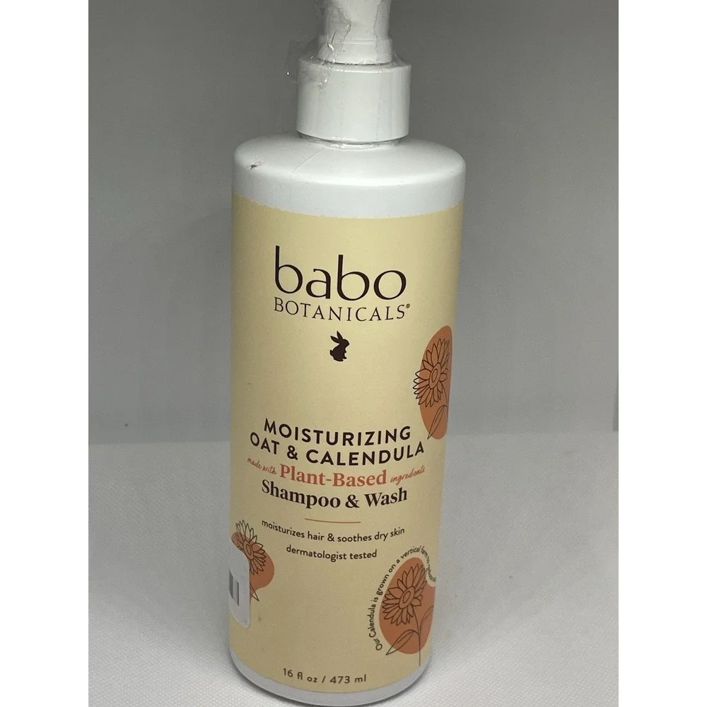 babo Botanicals Moisturizing Oat‎ & Calendula, Shampoo & Wash, 16 fl oz